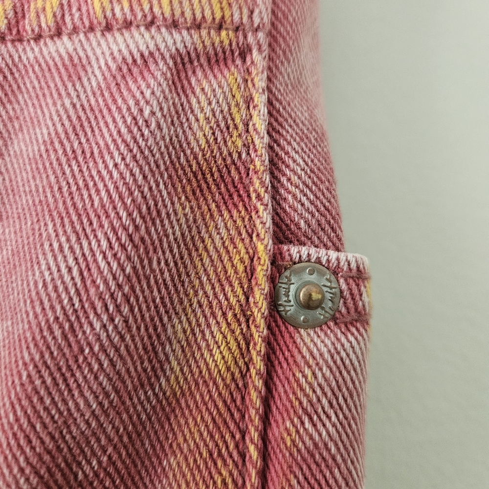 Hanifa Dusty Cedar Aster Acid Distressed Jeans ALTERED - Picture 12 of 13